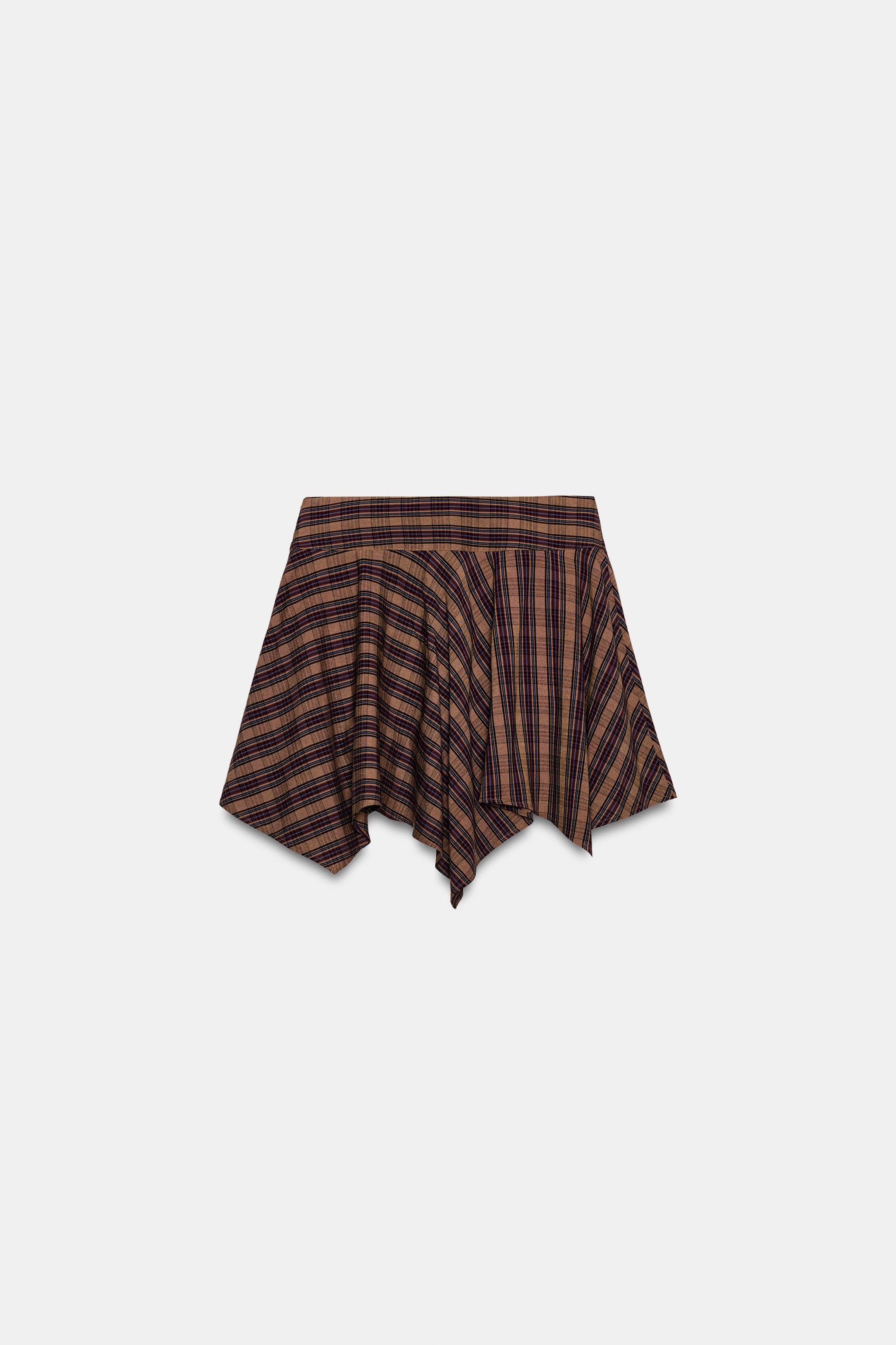 PLAID MINI SKIRT WITH BUCKLE